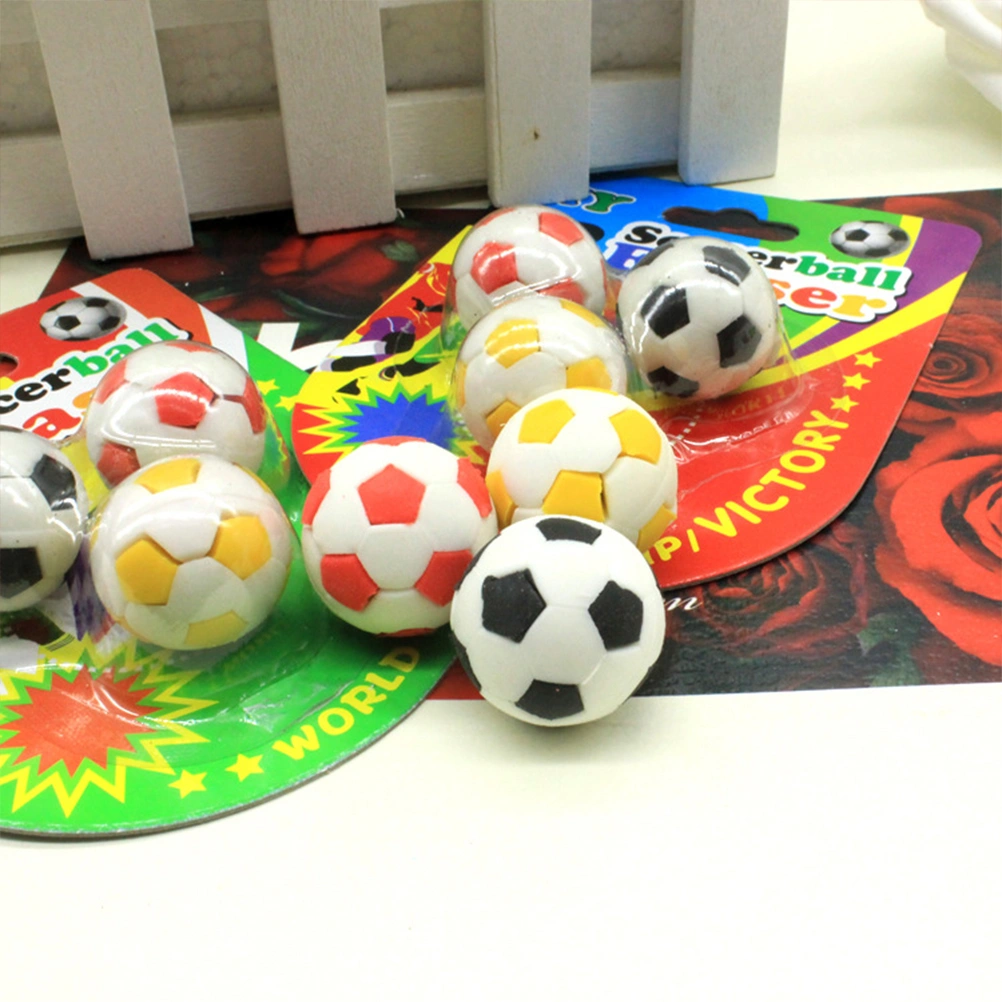 24Pcs Small Football Styling Eraser Little Football Eraser Rubber Pencil Erasers Sets