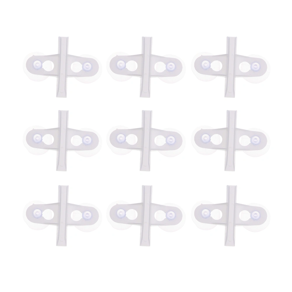 15pcs Aquarium Divide Separator Suction Cup Plastic Sucker Clip Divider Fish Tank Plate Clamp for Separate Different Fish (White)