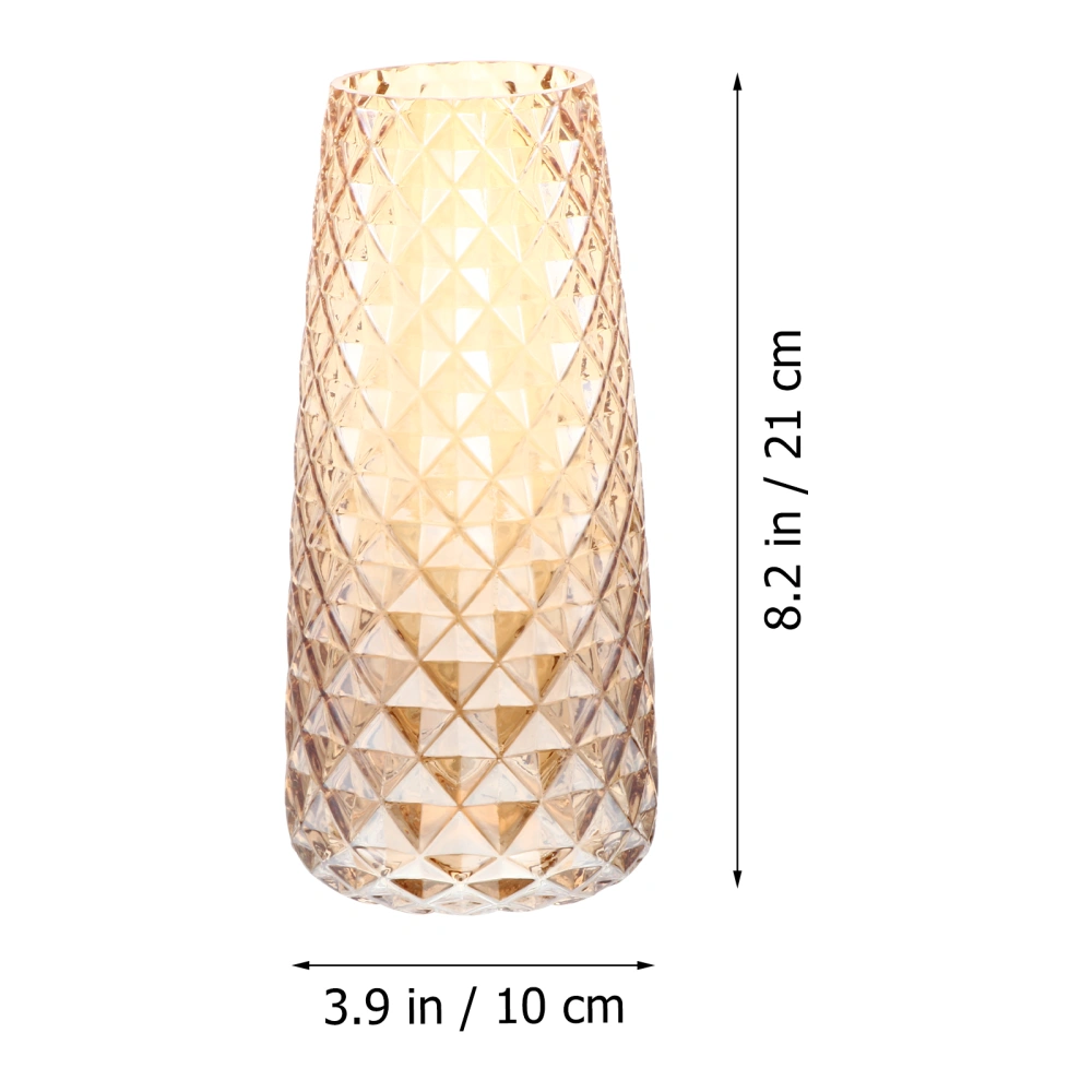 Pineapple Pattern Electroplated Vase Glass Clear Creative Vase Flower Container