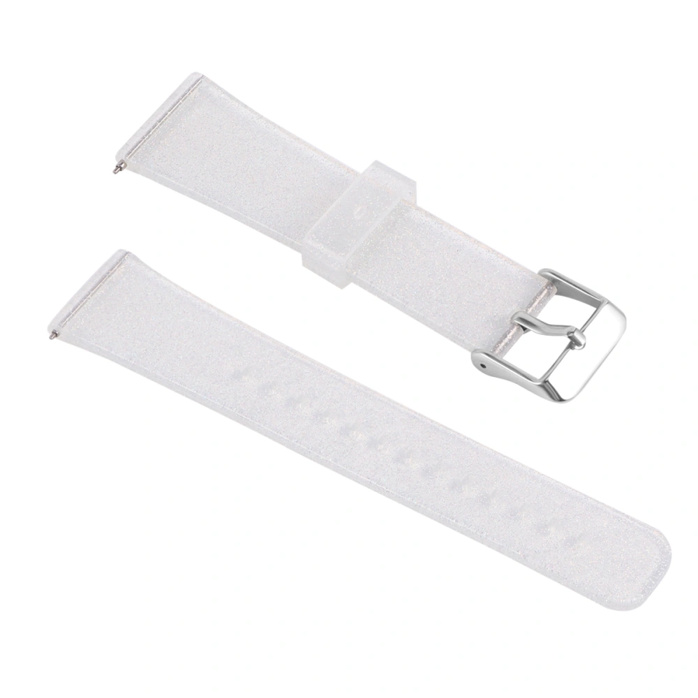 Silicone Watchband Wrist Band Strap Replacement Strap Compatible for Fitbit Versa lite/Versa (Silver)