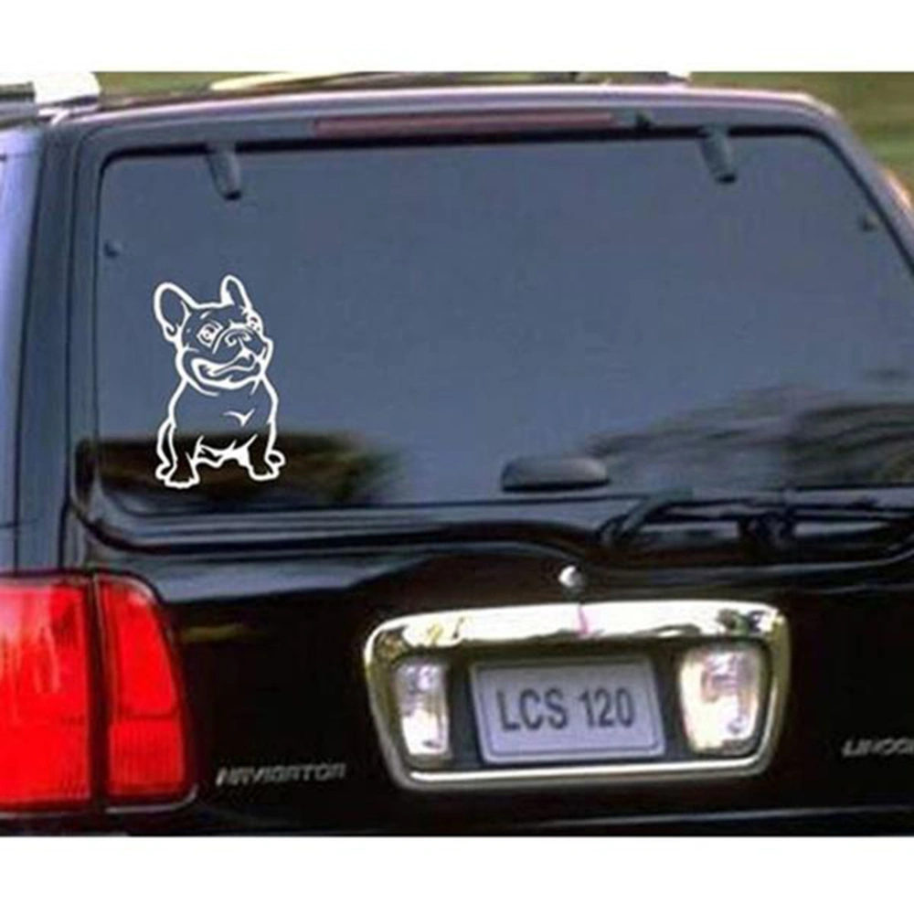 Strong Adhesive 3d Stickers Vinyl Car Decal French Dog Car Sticker (Black)