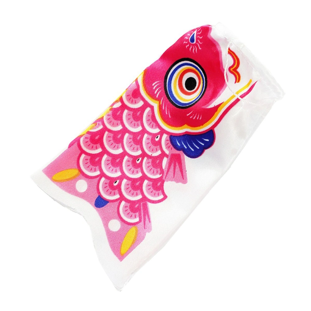 7pcs Cartoon Fish Wind Sock Flag Windsock Carp Japanese Style Hanging Flag Fish Wind Streamer Restaurant Hanging Ornaments Carp Flag(15cm)