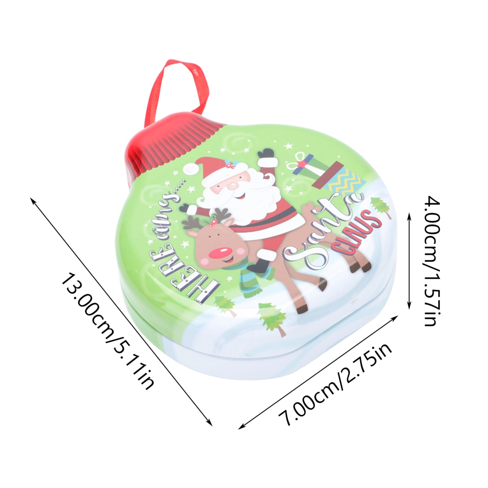 1Pc Christmas Themed Candy Box Lovely Tinplate Box Decorative Box Pendant