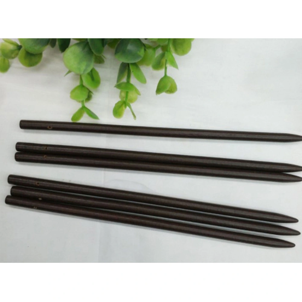 5pcs Wooden Hair Sticks Tapered Hair Chopsticks Plain Straight Hairpin Hair Accessory For Women Mixed Color(Dark Brown)