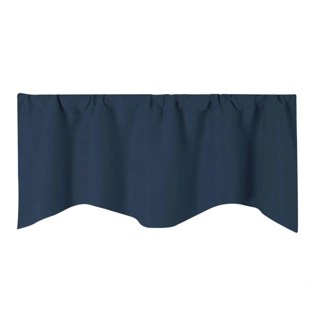 High Precision Sun Shade Curtain Short Window Curtain for Home Hotel Restaurant (Dark Blue)