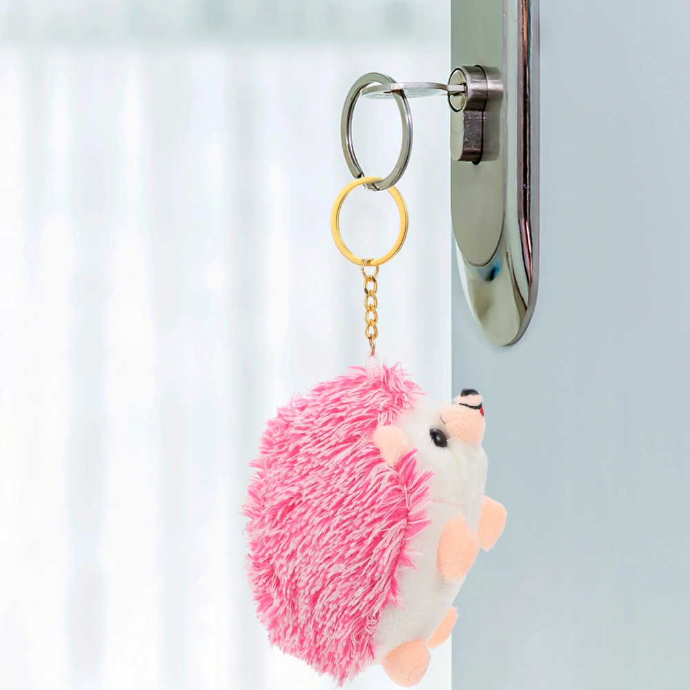 2Pcs Hedgehog Keychains DIY Key Holder Pendant Key Rings Craft Ornaments