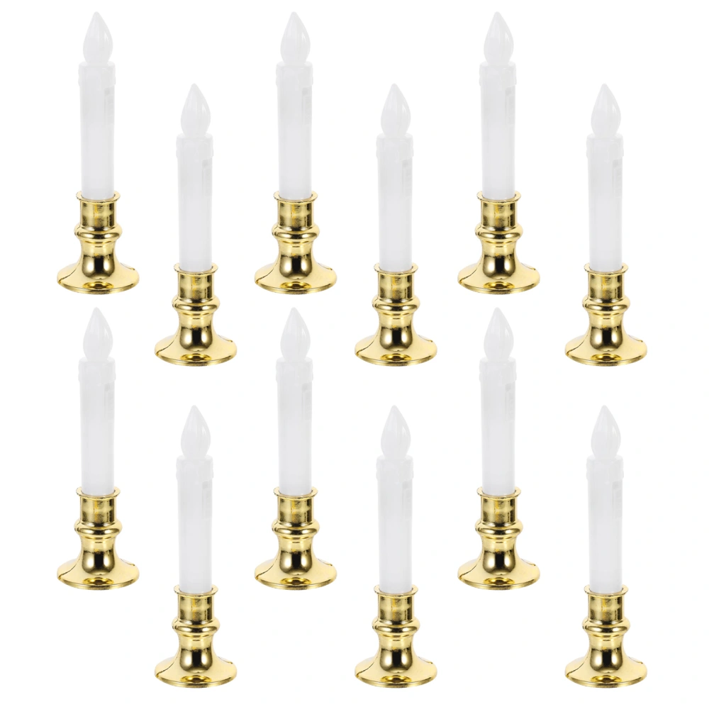 12pcs Simulation Candle LED Light Decor LED Light Electric Candle Lamp for Incense