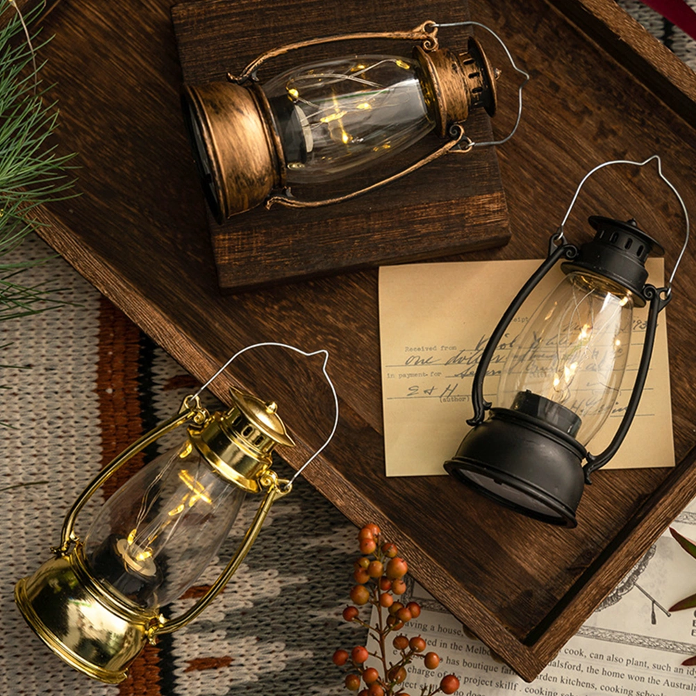 Home Desktop Antique Flickering Light Vintage Flickering Flame Light for Decoration