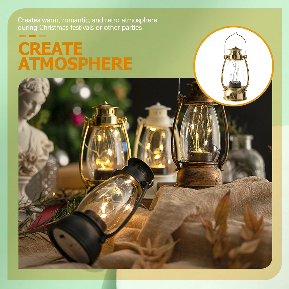Home Desktop Antique Flickering Light Vintage Flickering Flame Light for Decoration