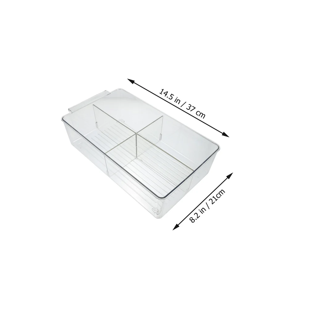 Food Storage Box Crossing Compartment Storage Box Food Container (Without Cover)