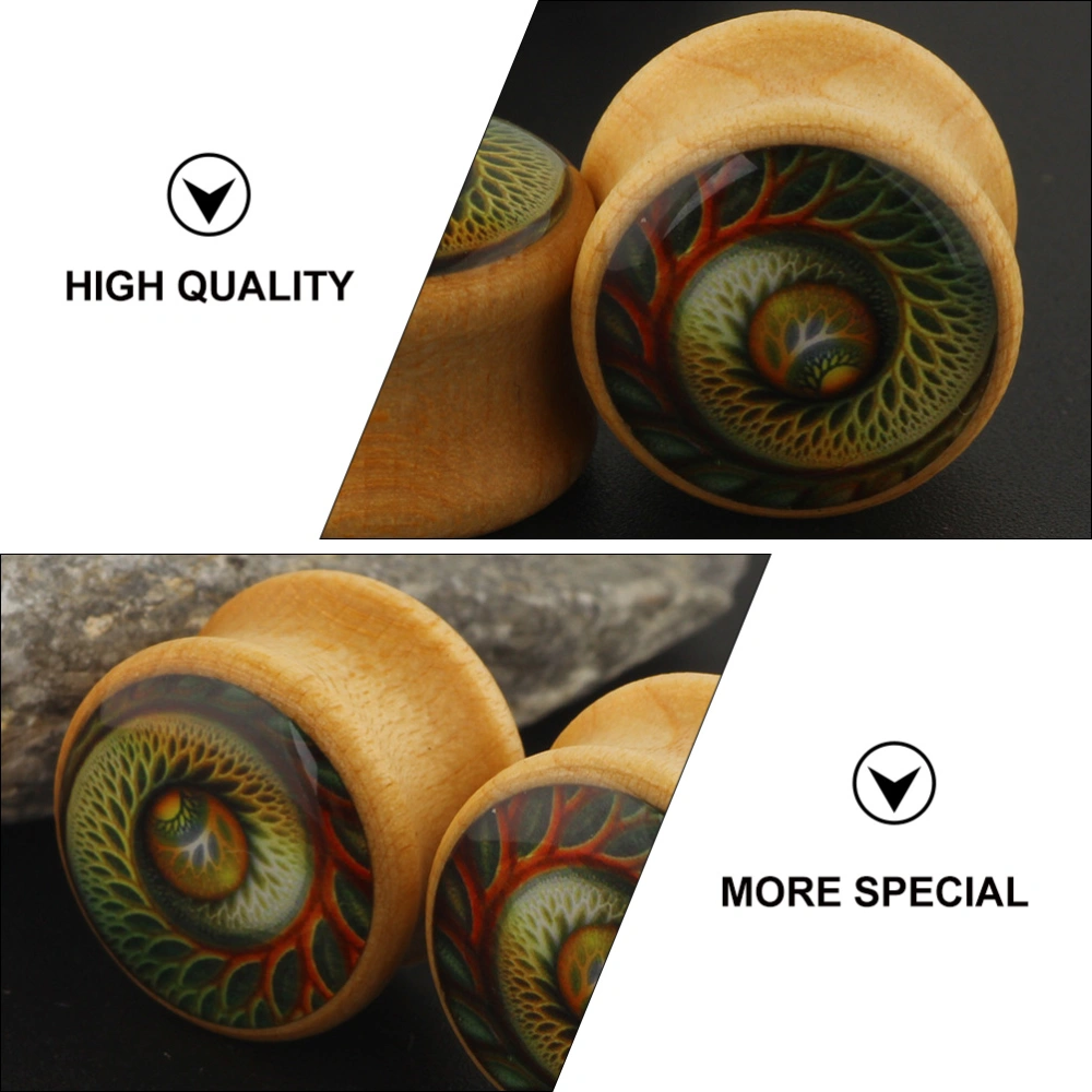 2Pcs Wooden Snail Shaped Ear Plugs Creative Earrings Women Piercing Jewelry