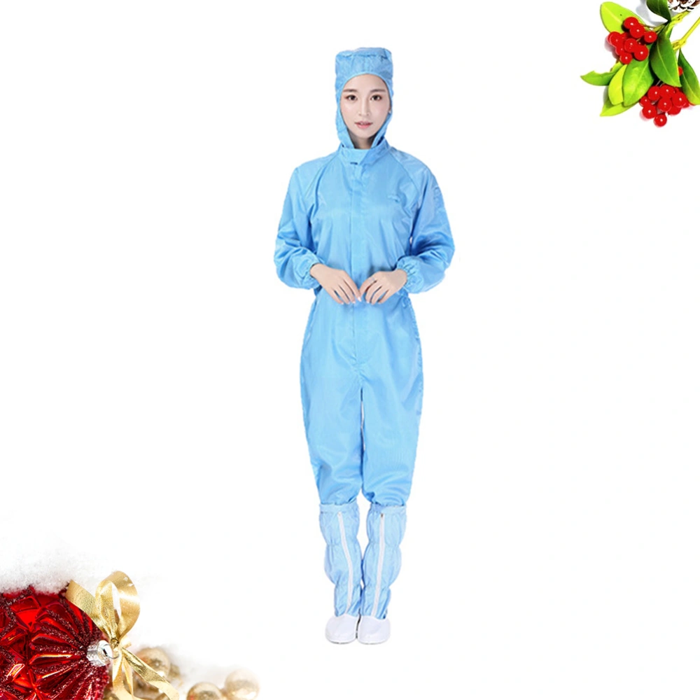 Plague Prevention Isolation Clothing Anti-static Full Body Protective Clothing One-piece Hooded Coat Dustproof Clothes Without Shoes for Outdoor Wearing - Size XXXL (Blue)