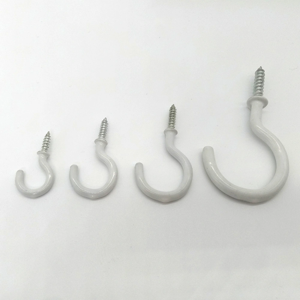 80pcs Question Mark Shaped Cup Hooks Hangers Kitchen Bathroom Spoon Towel Clothes Utensils Retail Store Snack Hanging Pothooks Storage Racks (White)