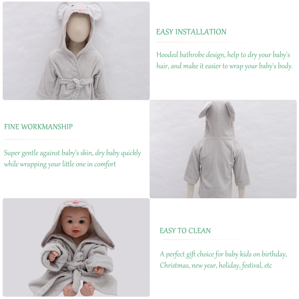 Baby Hooded Bathrobe Cartoon Bathrobe Infant Cotton Robe Baby Shower Gift