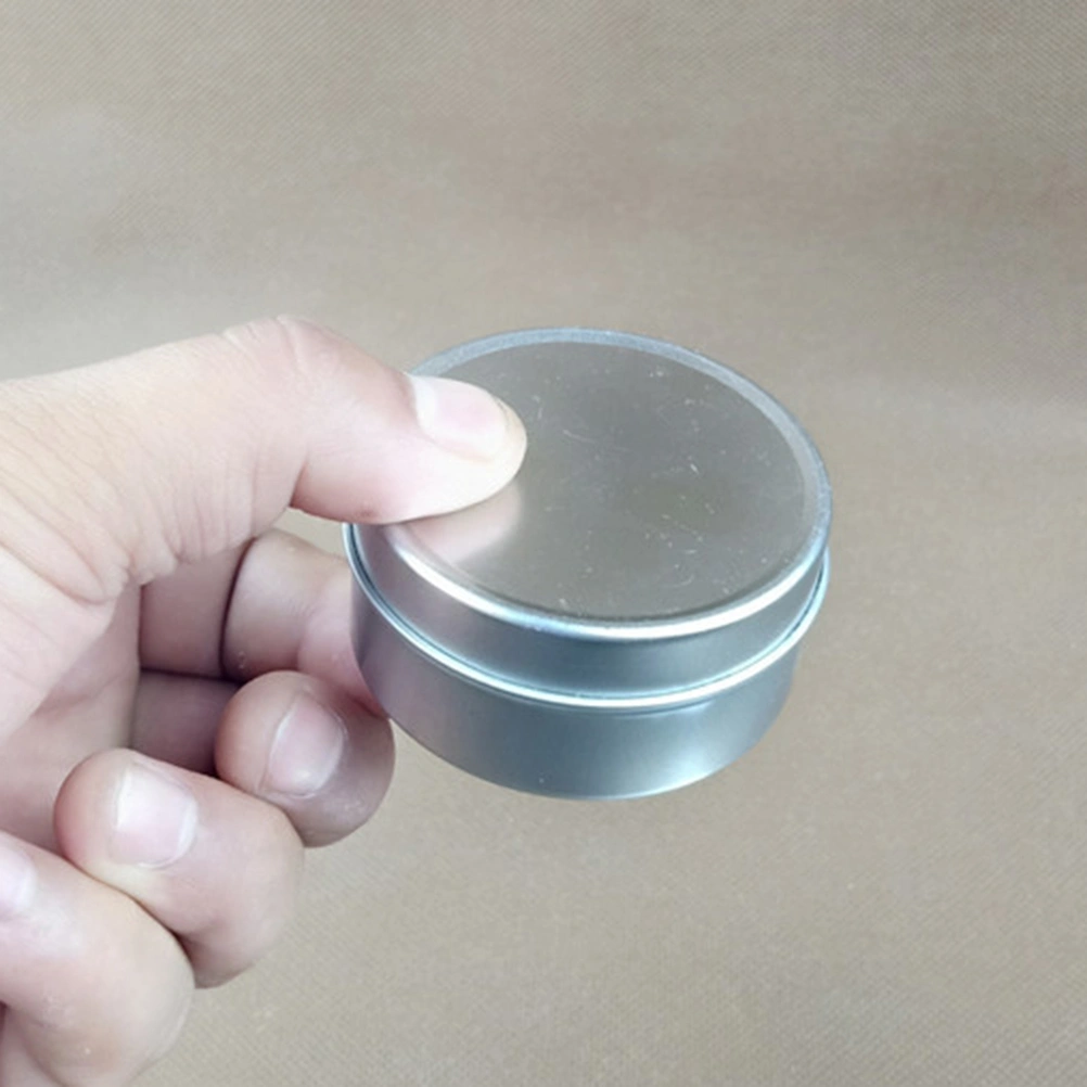 4 Pcs 7CM DIY Handmade Candle Iron Can Scented Candle Making Container Tin Box for Home Practice Supplies (Silver)