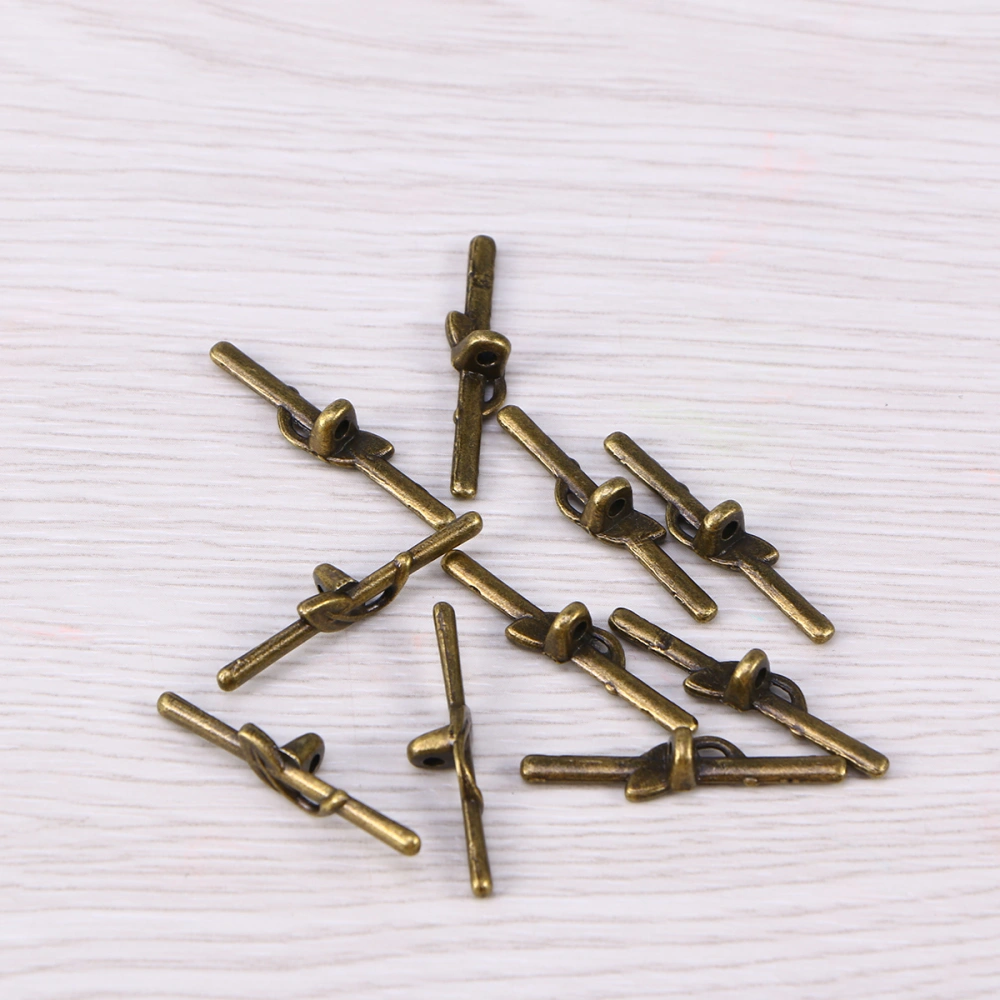 20pcs Vintage OT Toggle Clasps Connector Diy Decoration Accessories Set Bangle Jewelry Clasp Connector (Antique Brass)