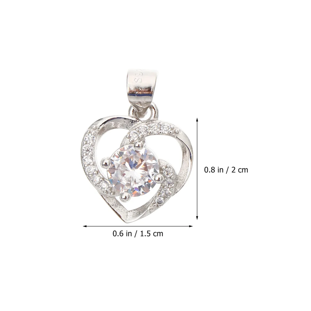 2 Pcs Heart-shape Necklace Pendant Fashion DIY Hanging Jewelry Pendant