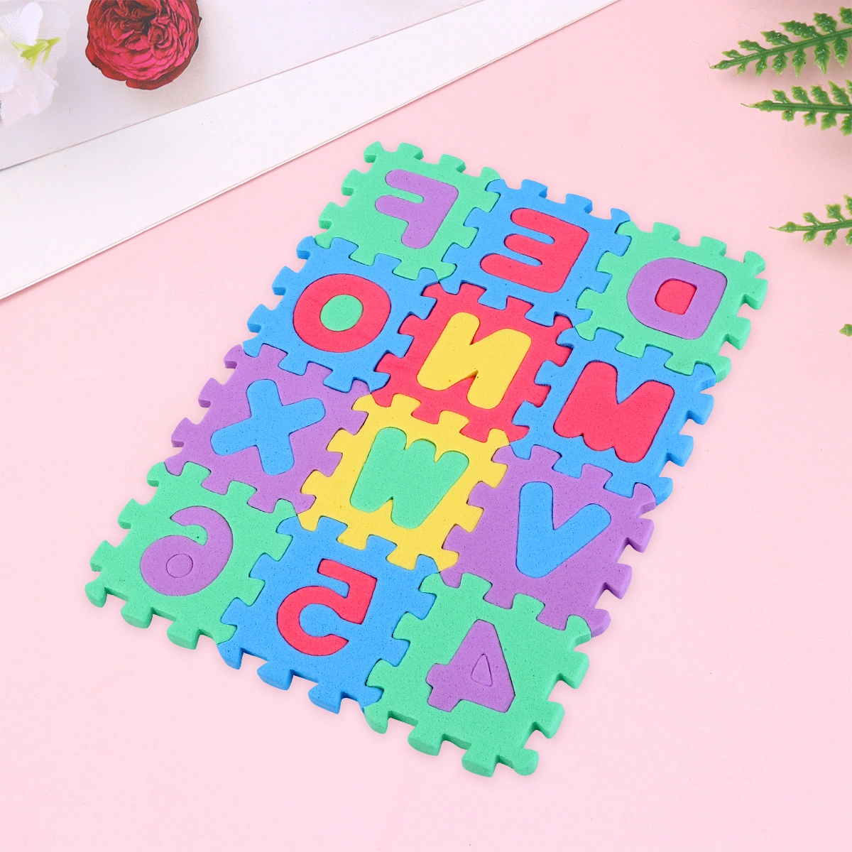 3 Sets 108 Pcs Mini House Floor Mat Floor Rug Number Printed MatGame Play Mat Photo Props (Colorful a Set of 36 Pieces)