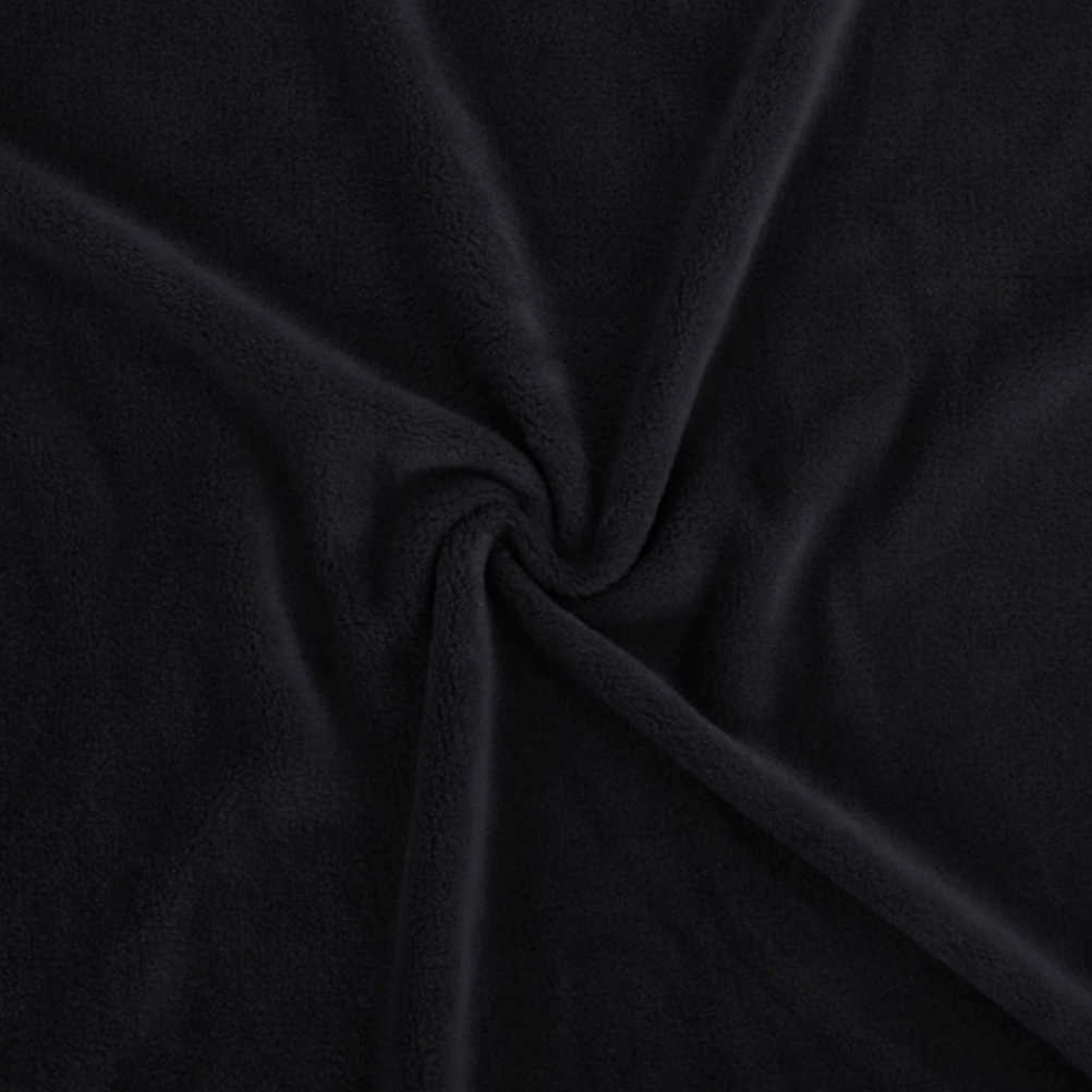Pure Color Flannel Fleece Blanket Couch Solid Color Bed Blanket Sheet 70*100cm (Black)