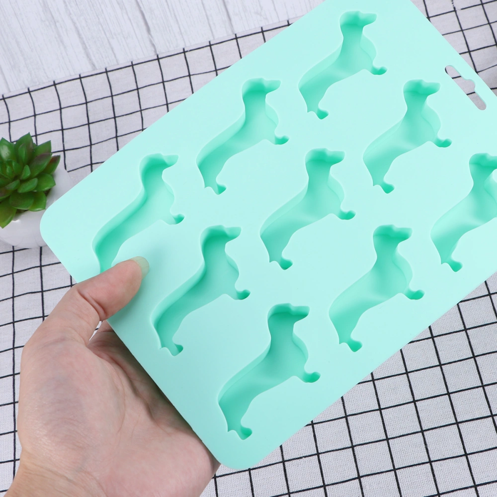 Dog Ice Maker Creative Silicone Ice Cube Tray Mold DIY Silicone Mold Cyan