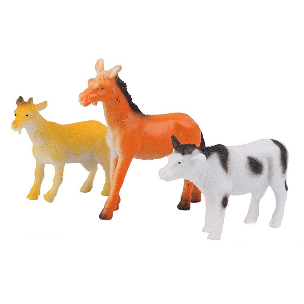 12pcs Plastic Farm Yard Animal Set Kids Christmas Stocking Filler Cow Horse Pig