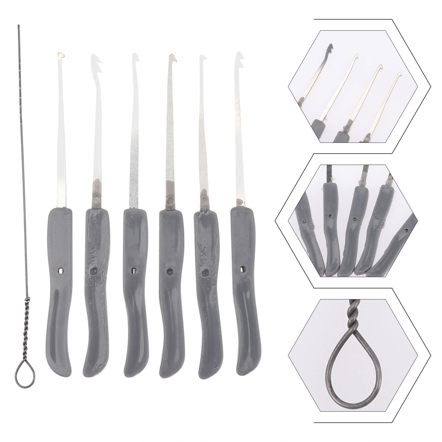 1 Set Broken Key Pick up Tool Kit Broken Key Removal Tool Hook and Pick Set