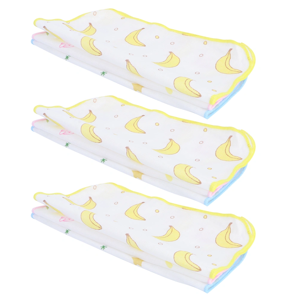 9Pcs 25x25cm Cotton Small Towel Square Kerchief Baby Burp Towel Water Absorption Towel (Pink, Blue, Yellow for Each 3Pcs)