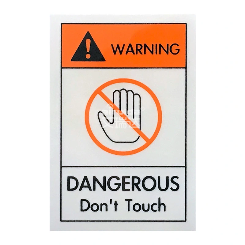 2pcs Do Not Touch Stickers Round Warning Sign Vinyl Decals No Touch Sign Stickers