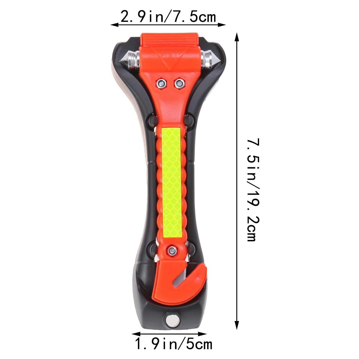 2 PCS 2-In-1 Live-Saving Car Safety Hammers Seatbelt Cutters Window Breakers Emergency Escape Tools Reflective Auto Emmergency Hammers (Red)
