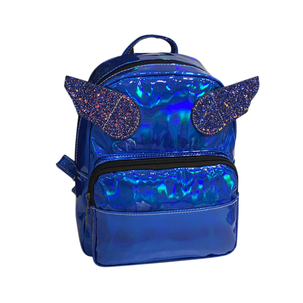 Women Fashion Backpack Casual School Bag Angel Wings Travel Anti-theft Backpack Shoulder Bag for Teenage Girls (Blue)