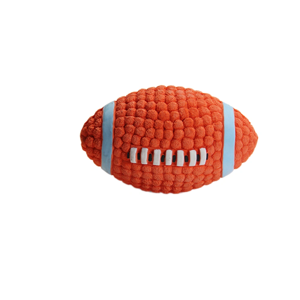 Pet Dog Rubber Toy Sound Squeaker Rugby Balls Toys for Pet Puppy Dog Teeth Training Supplies 14cm