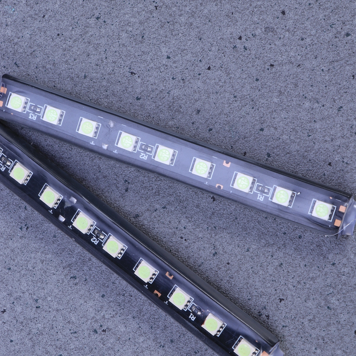 Car Interior Atmosphere Neon Lights Lamps Strip 18 LED Cigarette Lighter - White Light (Black)