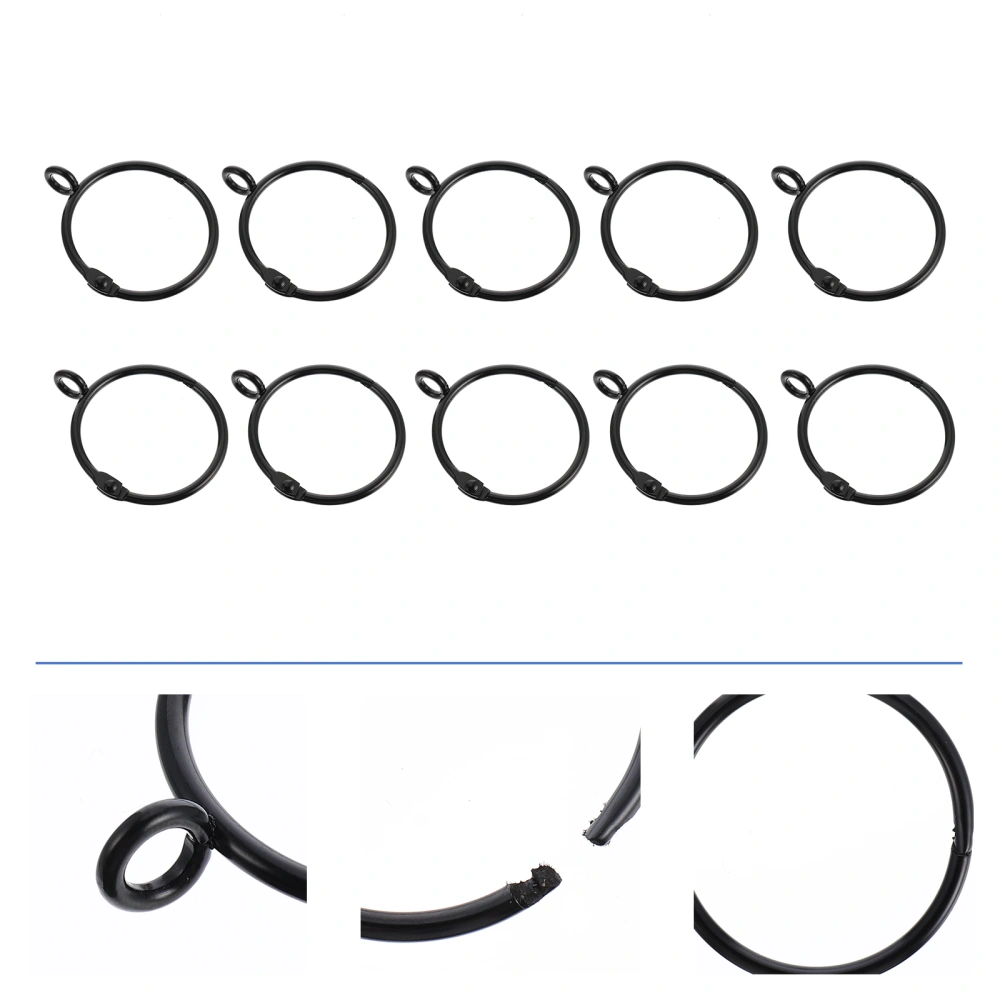 20Pcs Curtain Rings Eyelet Rings Tension Rod Metal Buckles Window Hanger