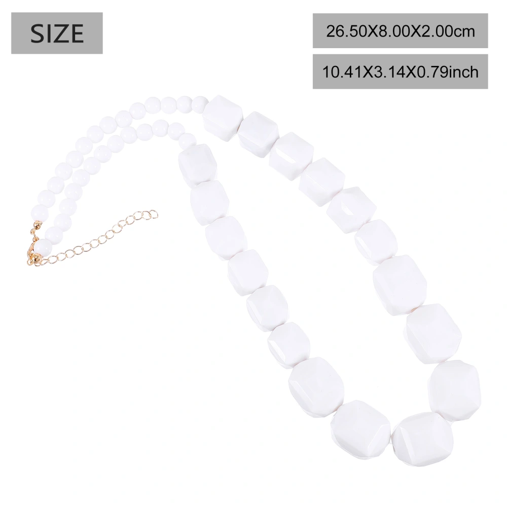 1 Set Long Acrylic Beads Necklace and Earring Set Necklace Earrings Jewelry