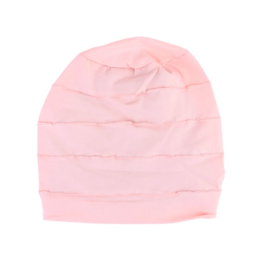 1pc Female Nightcap Double-layer Night Hat Multi-function Night Sleeping Head Cover Pink