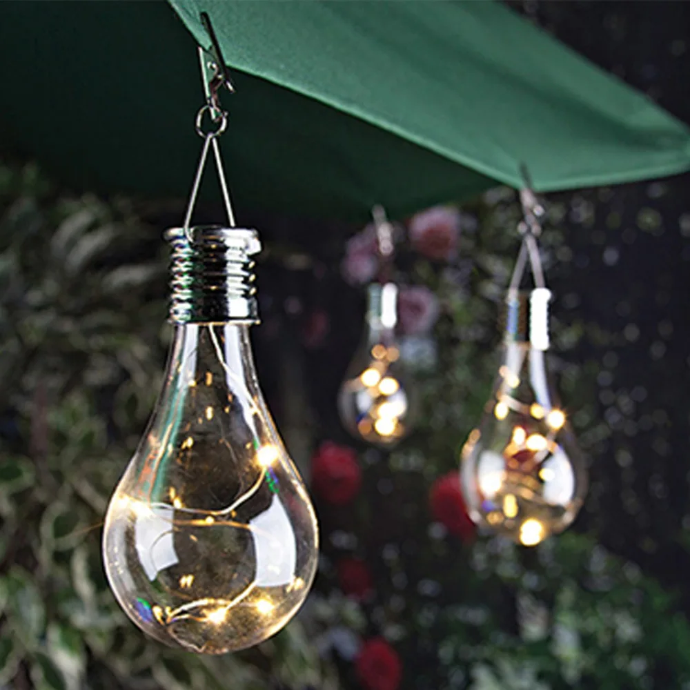 5pcs Solar Light Bulbs Outdoor Garden Hanging LED Light Bulb for Home Yard