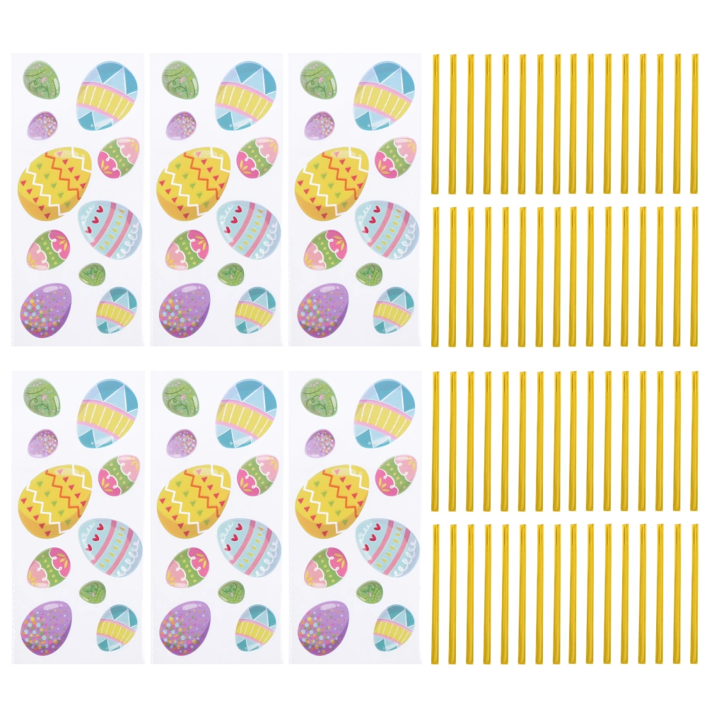 1 Set 300 Pcs Easter Transparent Bags Rabbit Easter Egg Candy Packing Bags