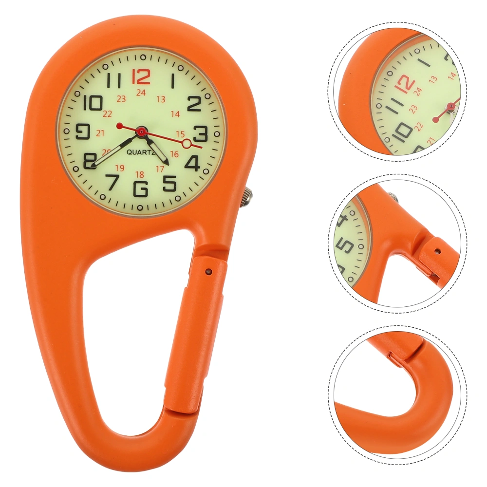 2pcs Clip-on Quartz Watch Backpack Belt Fob Watch with Fluorescent Parts