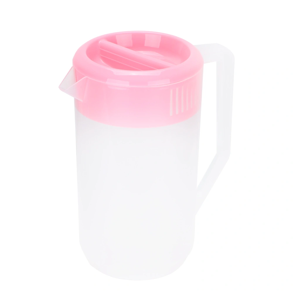 4000ml Large Capacity High Temperature Resistant Cold Water Kettle with Cover Household Plastic Juice Pot Simple Cold Water Bottle with Scale (White)