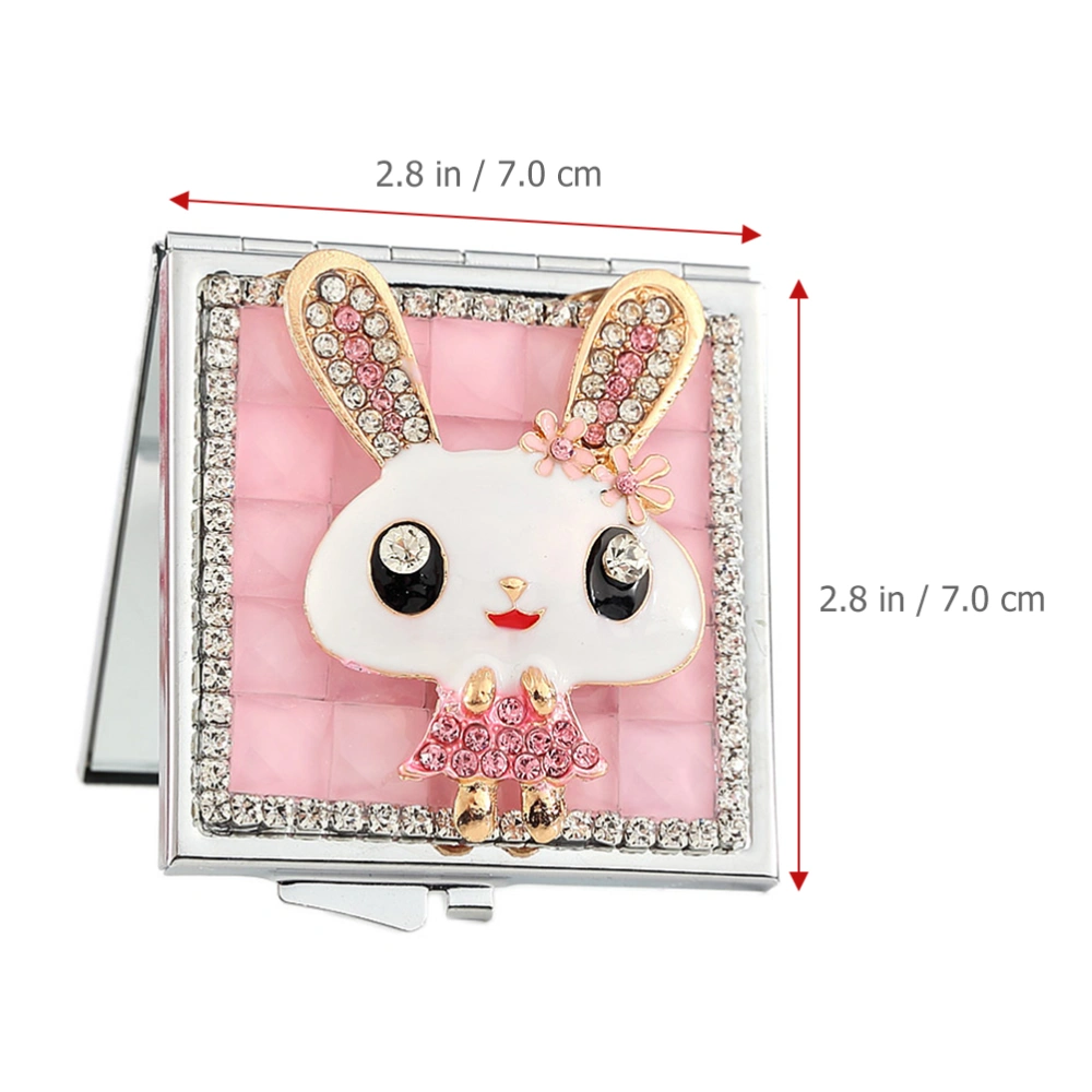 Folding Makeup Mirror Portable Pocket Mirror Cartoon Double-sided Mirror