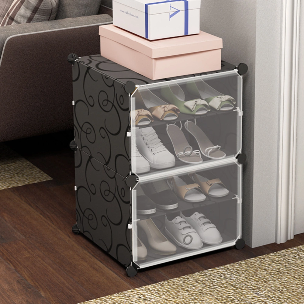 Useful Shoe Rack Creative Shoes Storage Cabinet Practiacl Household Shoes Shelf Slippers Holder Organizer for Home (1 Column, 4 Layers)