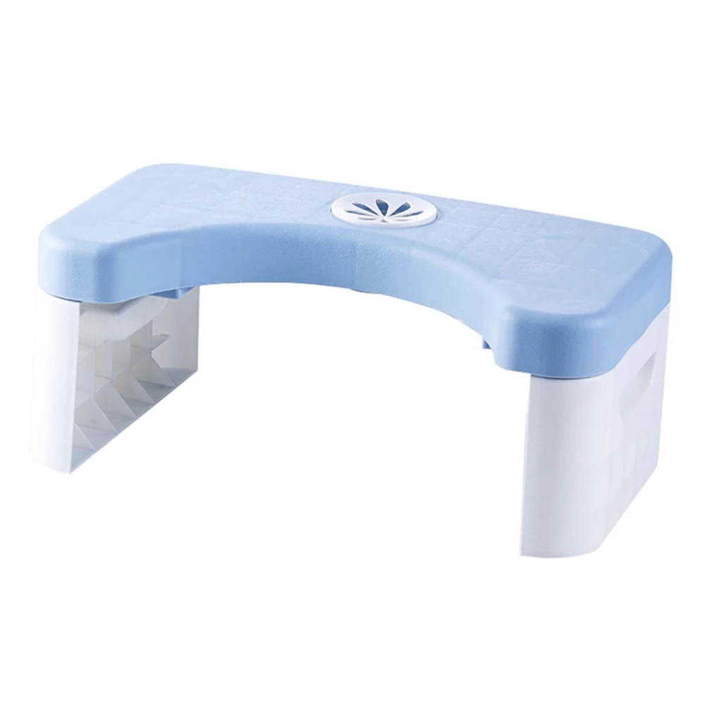 1pc Foldable Footstool Bathroom Toilet Stool Household Step Stool (Sky-blue)