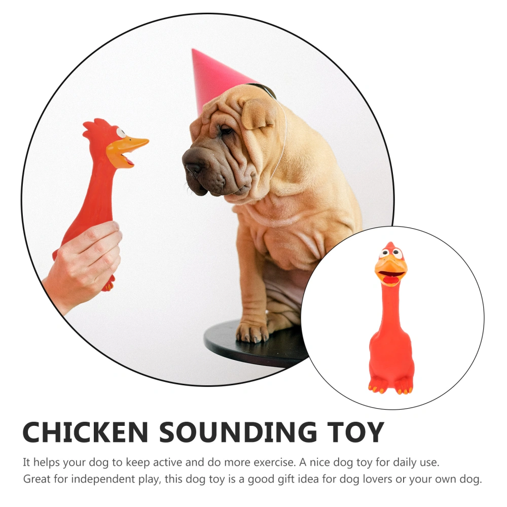 Household Molar Toy Chicken Shaped Sounding Toy Wear-resistant Dog Toy Dog Accessory