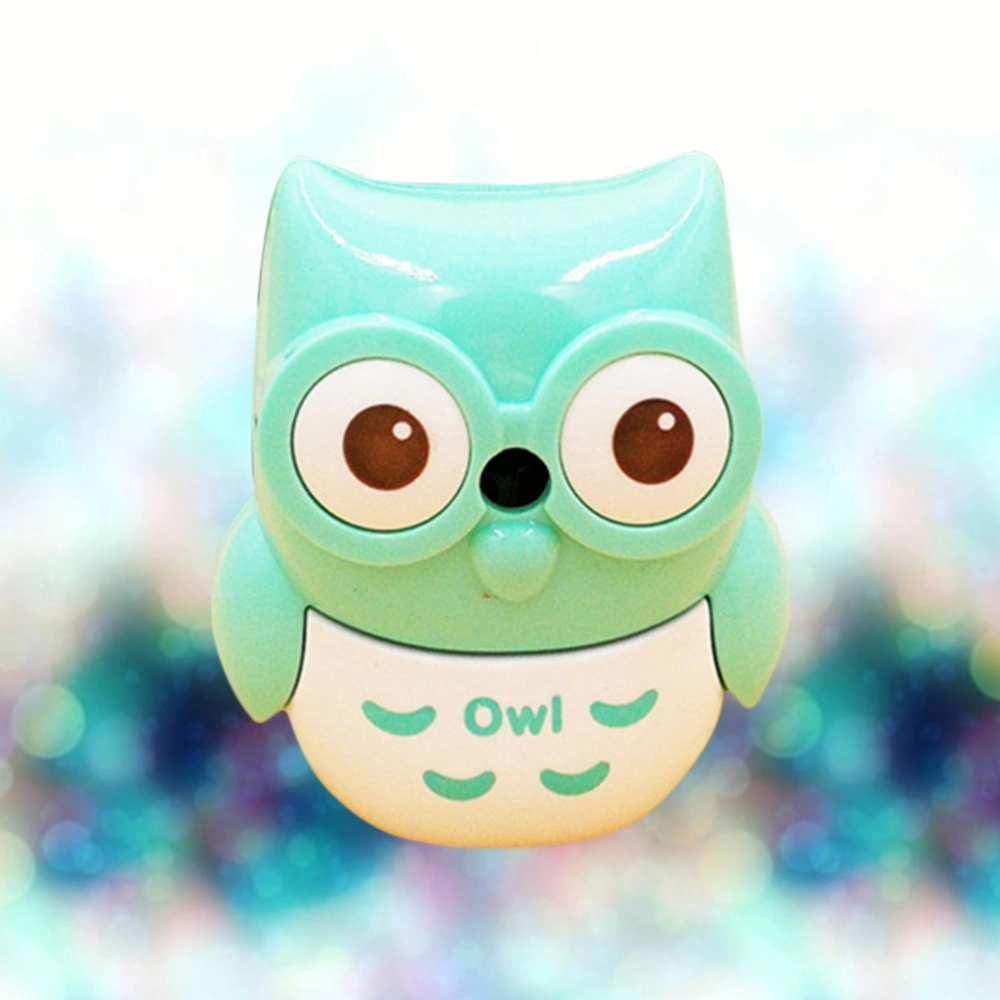 Owl Design Cartoon Semi-automatic Rotary Pencil Sharpener Best Pencil Sharpener for Kids Children Students (Random Color)