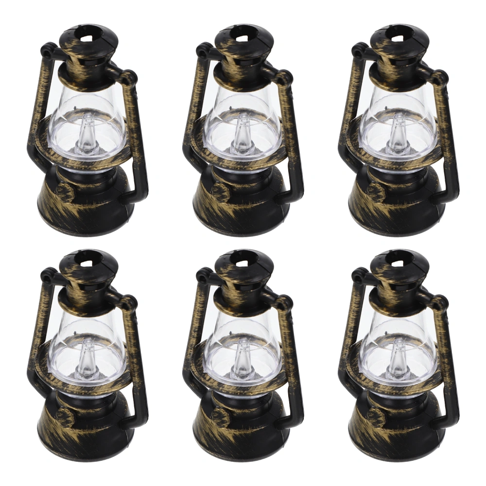 6Pcs Handle LED Kerosene Light Decor Xmas Tree LED Kerosene Lamp Adornment