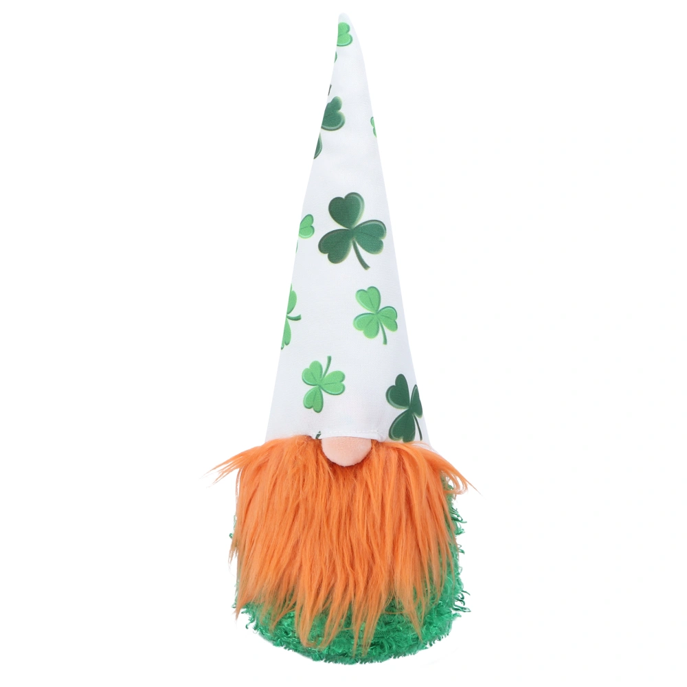 1Pc St. Patrick's Day Adornment Decorative Gnome Doll Plush Toy Festival Prop