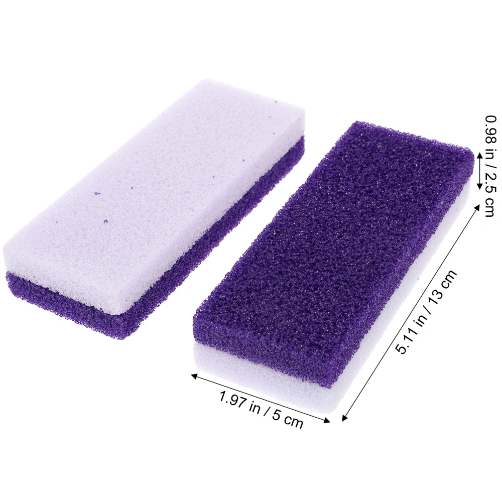 2pcs Foot Care Exfoliator Pedicure Tool Foot Pumice Stone Block Callus Remover Scrubber Dead Hard Skin Remover Cleaner (Purple)