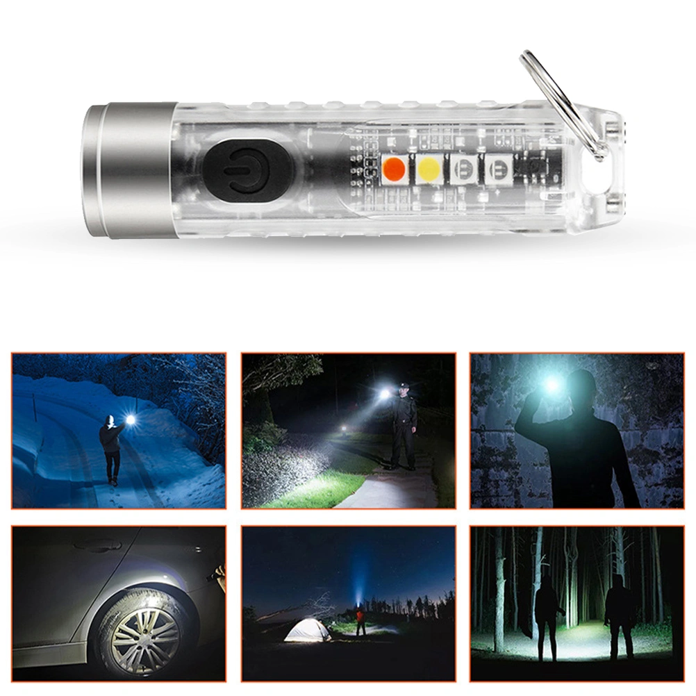 Keychain Light Adjustable Mini Led Flashlight Tiny Light Torch Keyring