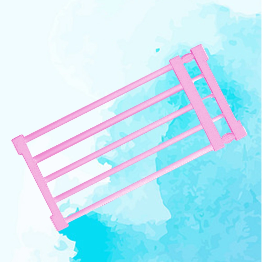 Retractable Rack Shelf 38-55cm No Need to Drill Storage Rack Shelf for Cupboard Wardrobe(Pink)