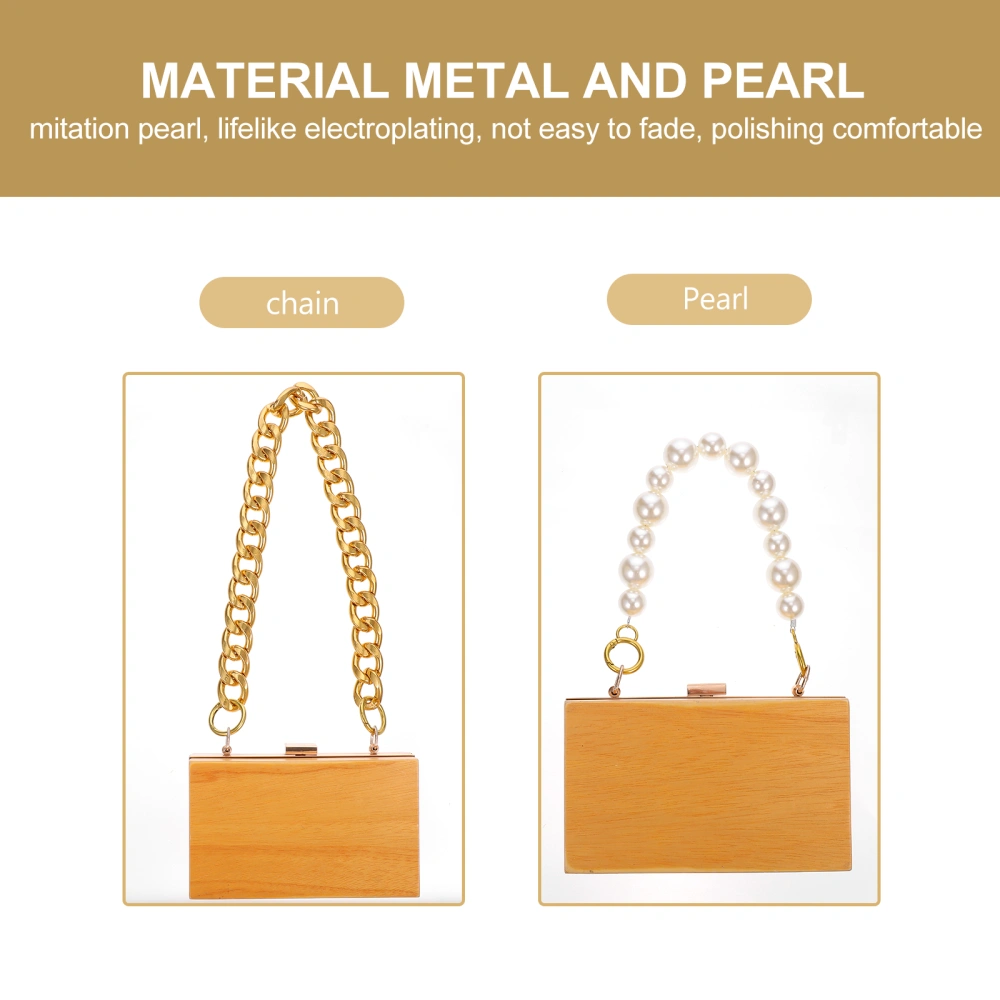 2 Pcs Handbag Chains Bag DIY Chains Pearl Bag Chains Bag Chains DIY Accessories